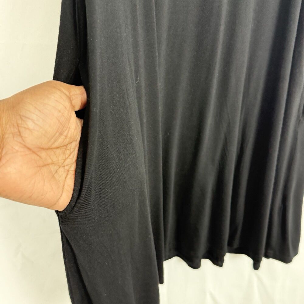 Womens Size L Black Sleeveless Tank Dress w Pockets - Picture 7 of 15